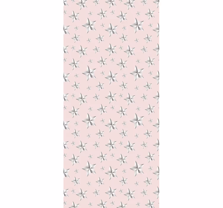 Estore de rolo infantil estrelas brancas fundo rosa - TenStickers