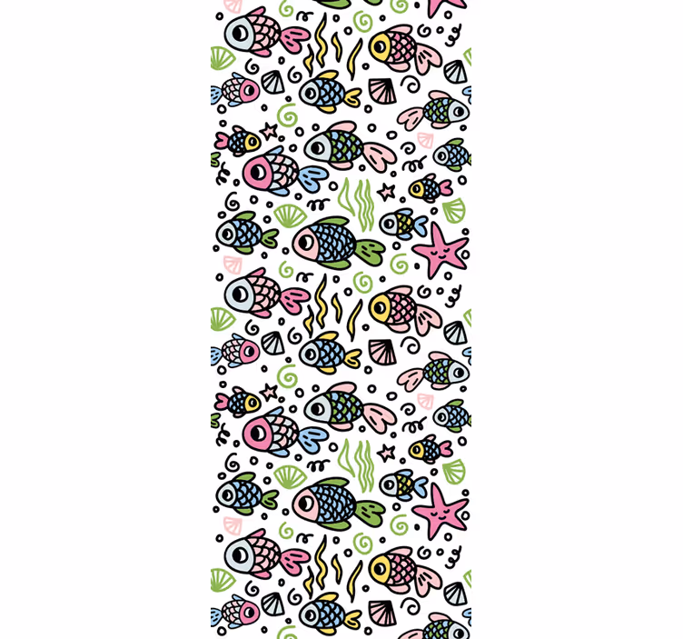 Estore de rolo infantil com padrão de peixes multicoloridos - TenStickers