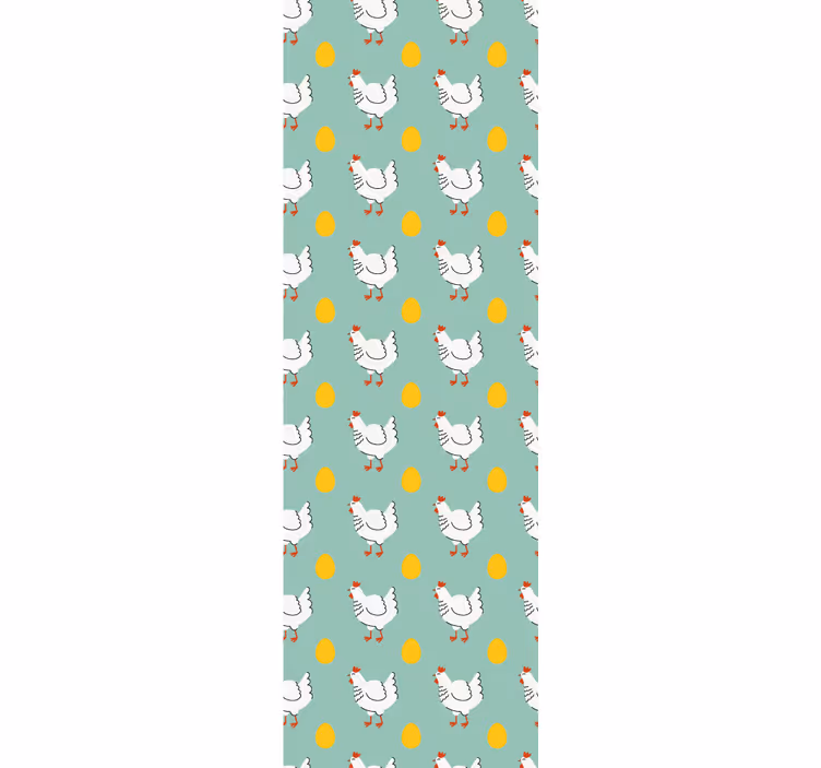 Estore de rolo infantil pintinho branco fundo azul - TenStickers