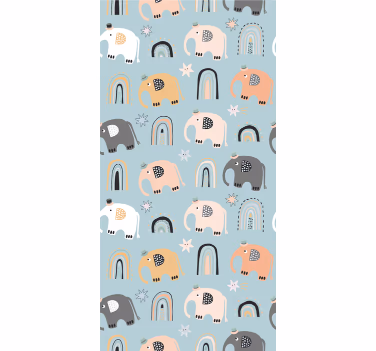 Estore de rolo infantil elefantes fofos - TenStickers
