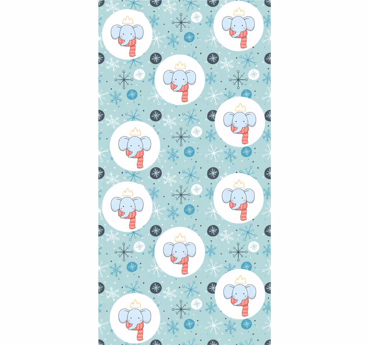 Estore de rolo infantil rei elefante do inverno - TenStickers