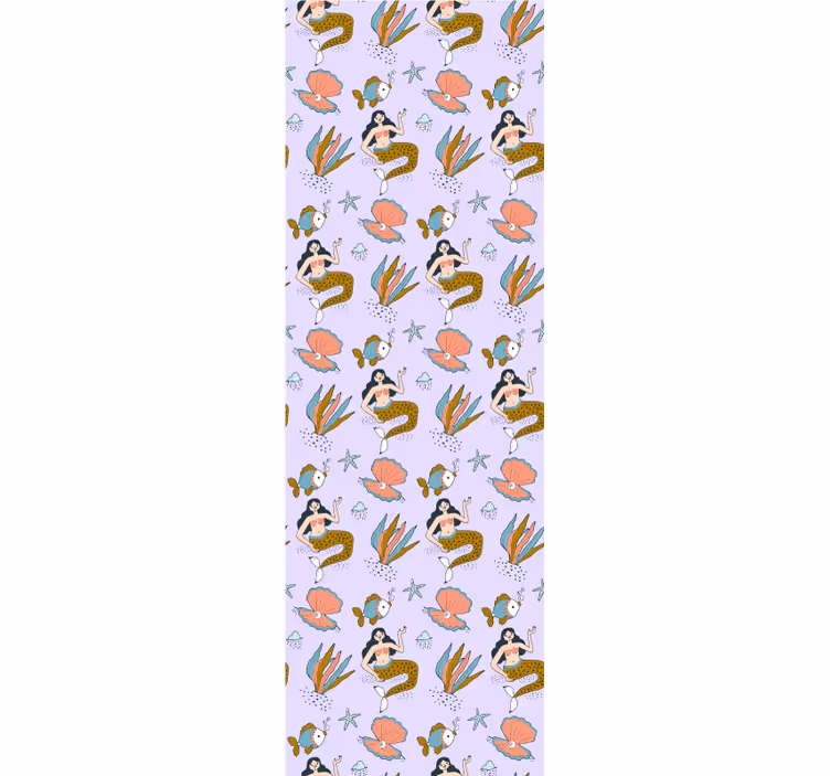 Estore de rolo infantil sereias e conchas - TenStickers
