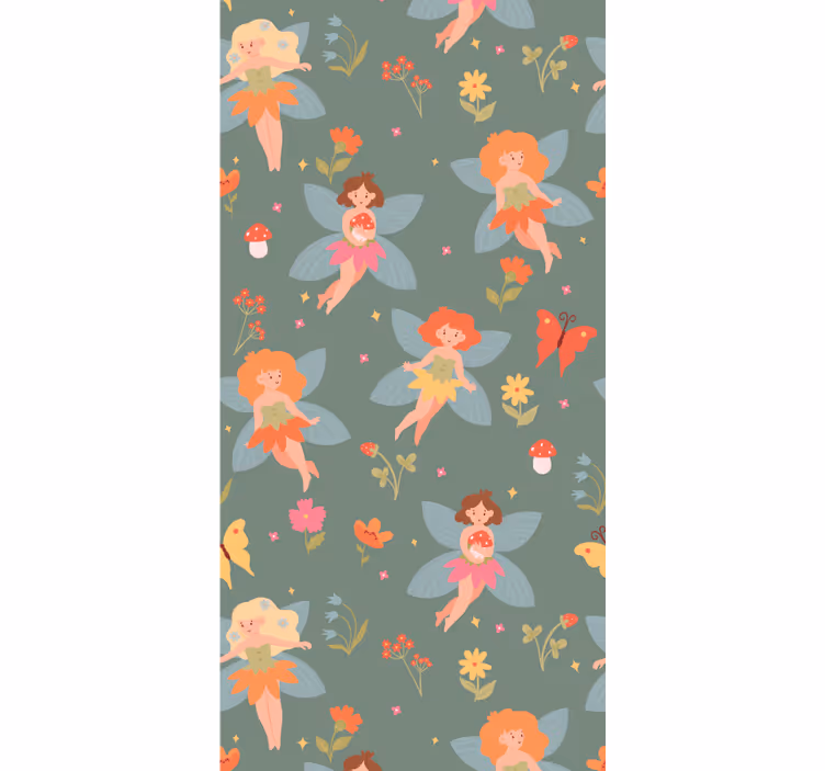 Estore de rolo infantil flores femininas - TenStickers