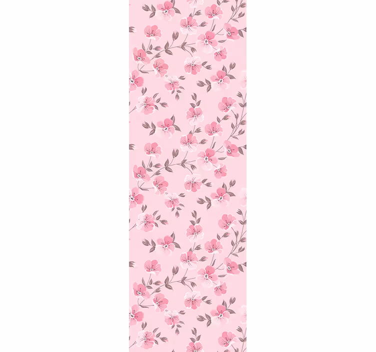Estore de rolo infantil flores pink fofas - TenStickers