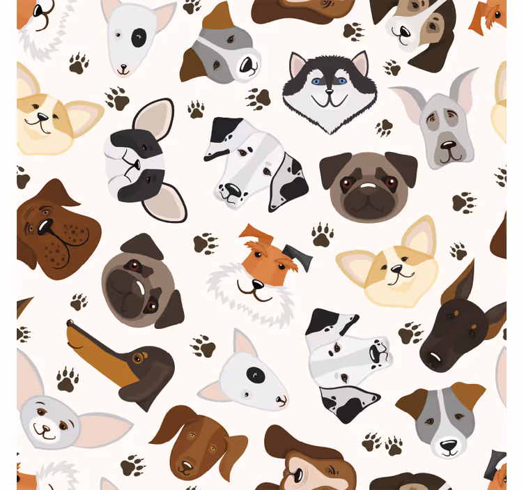 Estore de rolo infantil padrão fofo de cachorrinhos - TenStickers