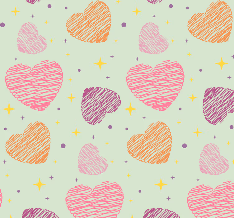 Estore de rolo infantil corações rosas - TenStickers