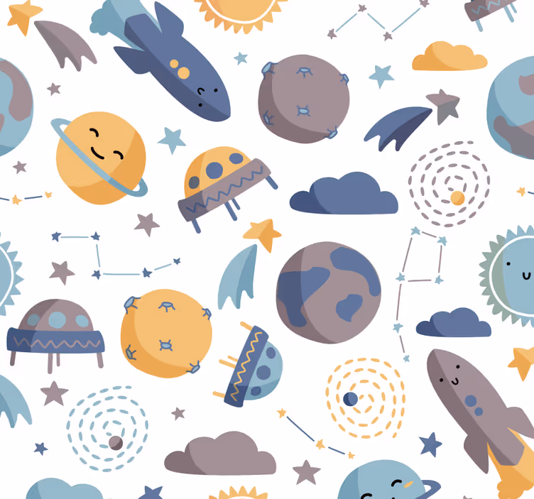 Estore de rolo infantil espaço feliz - TenStickers