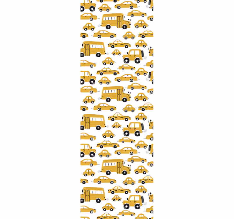 Estore de rolo infantil carro amarelo fofo - TenStickers