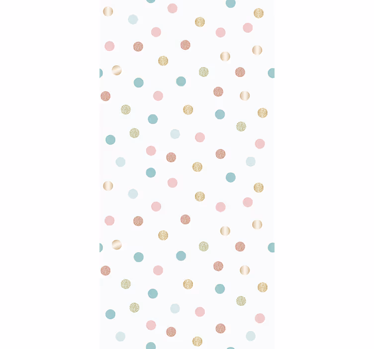 Estore de rolo infantil padrão de bolinhas com glitter - TenStickers