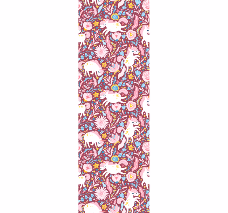 Estore de rolo infantil com lindo padrão de unicórnio - TenStickers