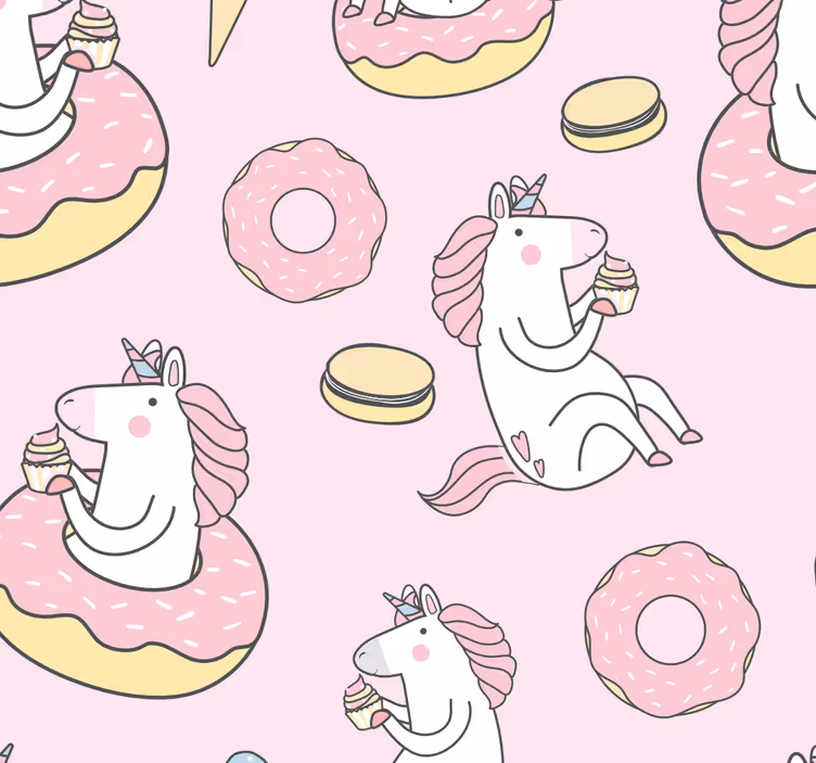 Estore de rolo infantil unicórnio rosa - TenStickers