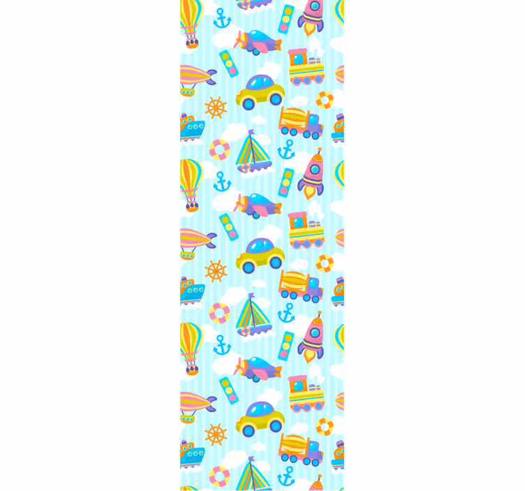 Estore de rolo infantil com design fofo de carros - TenStickers