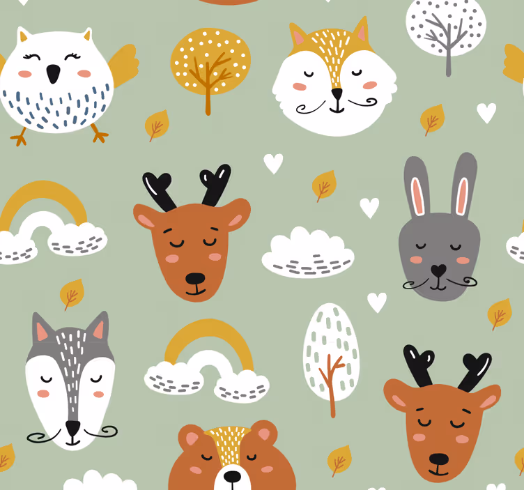 Estore de rolo infantil montanhas em estilo nórdico - TenStickers