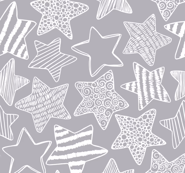 Estore de rolo infantil estrela branca - TenStickers