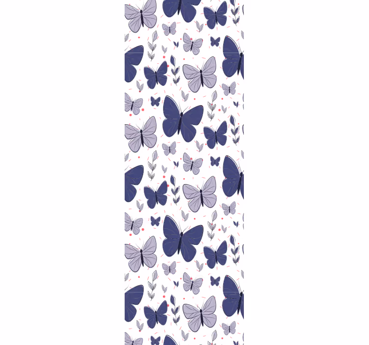 Estore de rolo empresa padrão de borboletas rosa e azul - TenStickers