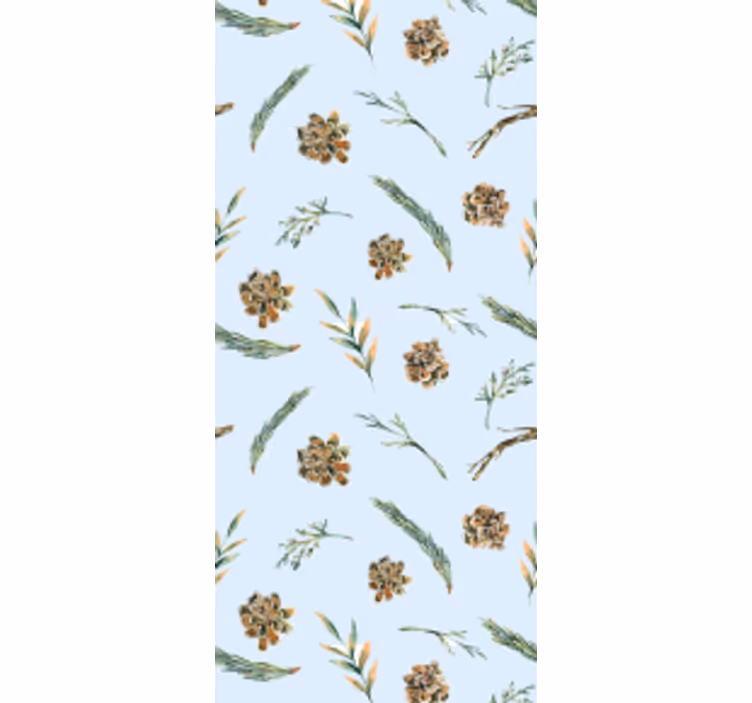 Estore de rolo empresa flores azuis em aquarela - TenStickers