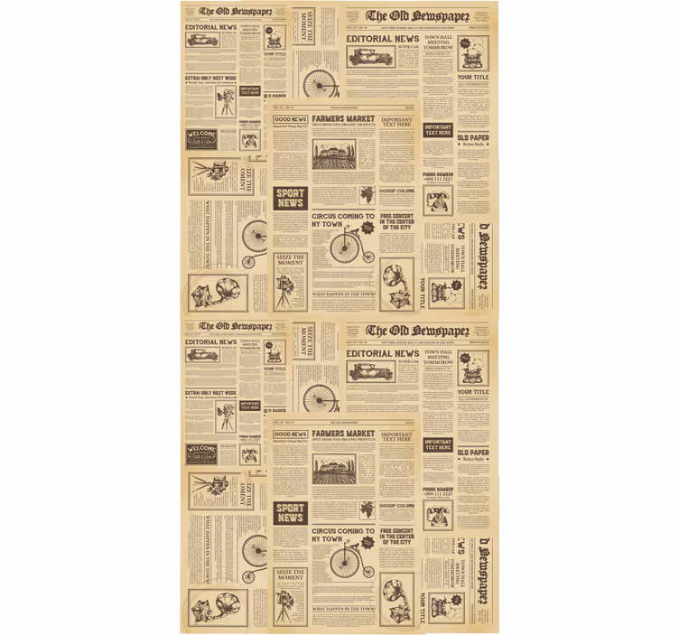 Estore de rolo empresa jornal americano vintage - TenStickers