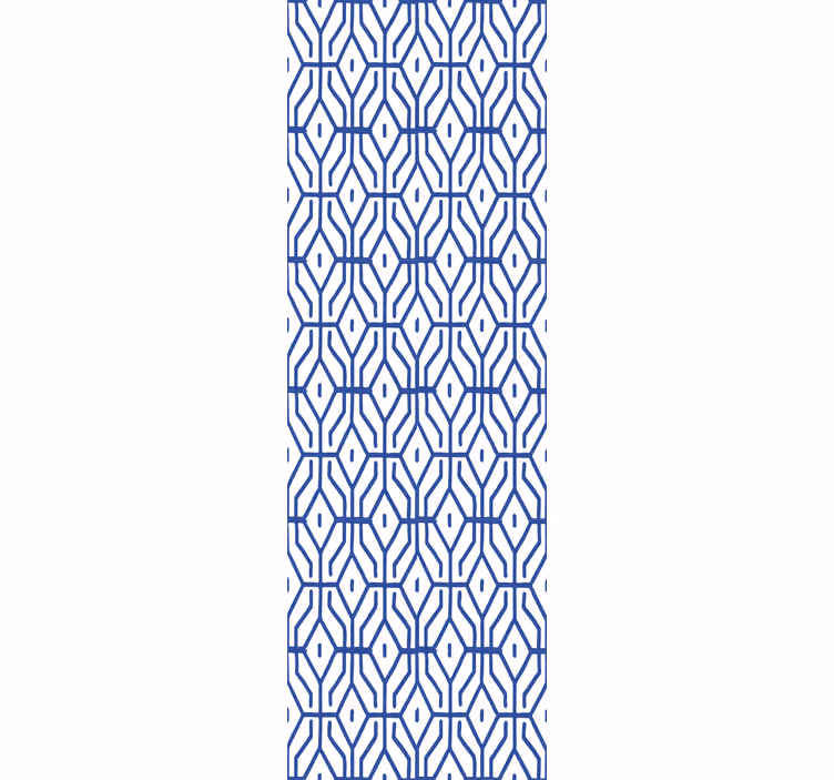 Estore de rolo juvenil padrão linear azul eclético - TenStickers