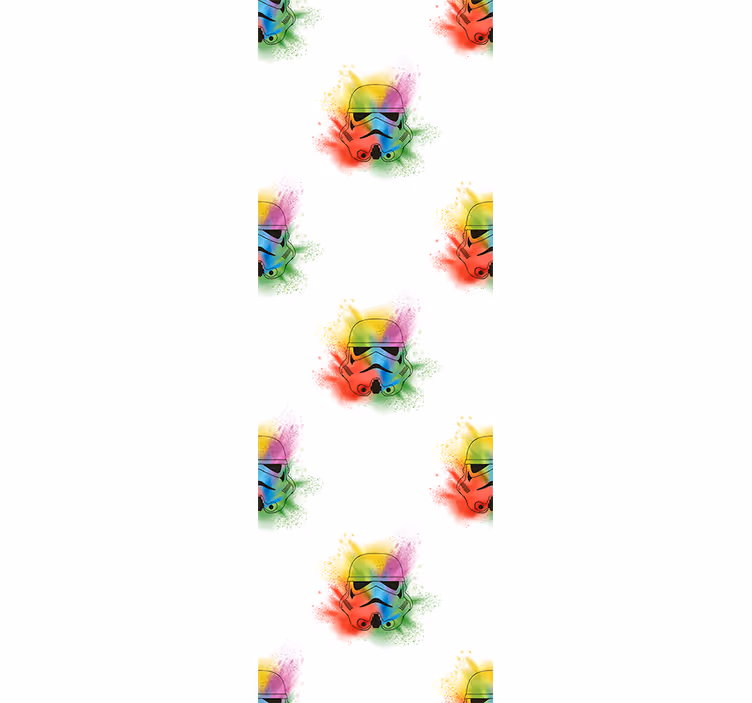 Estore de rolo juvenil padrão cabeças de trooper brancas - TenStickers