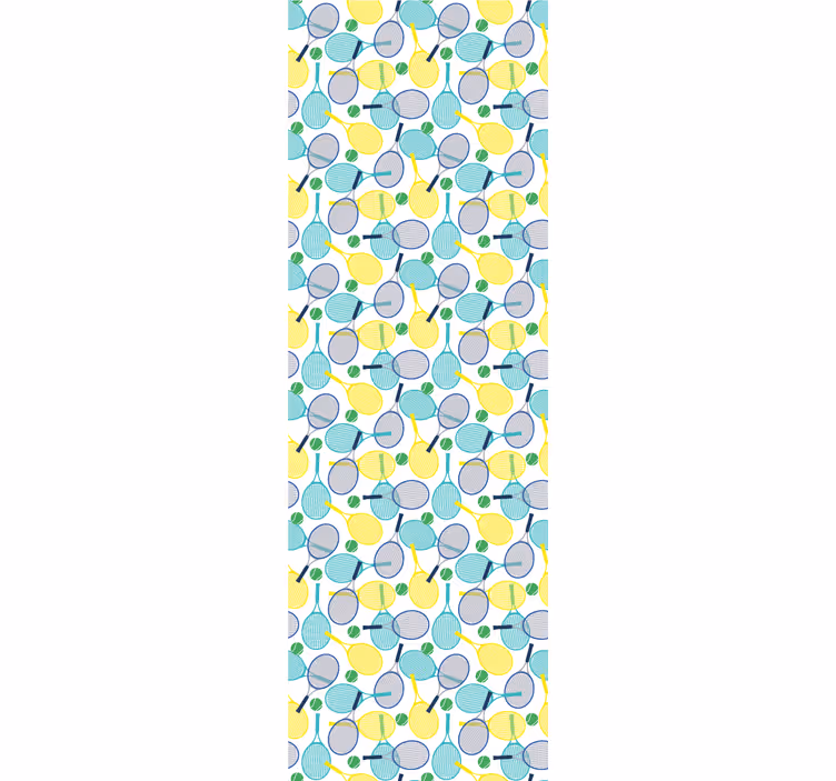 Estore de rolo juvenil com padrões de raquetes coloridas - TenStickers