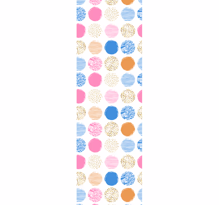 Estore de rolo juvenil com padrão de pontos coloridos - TenStickers