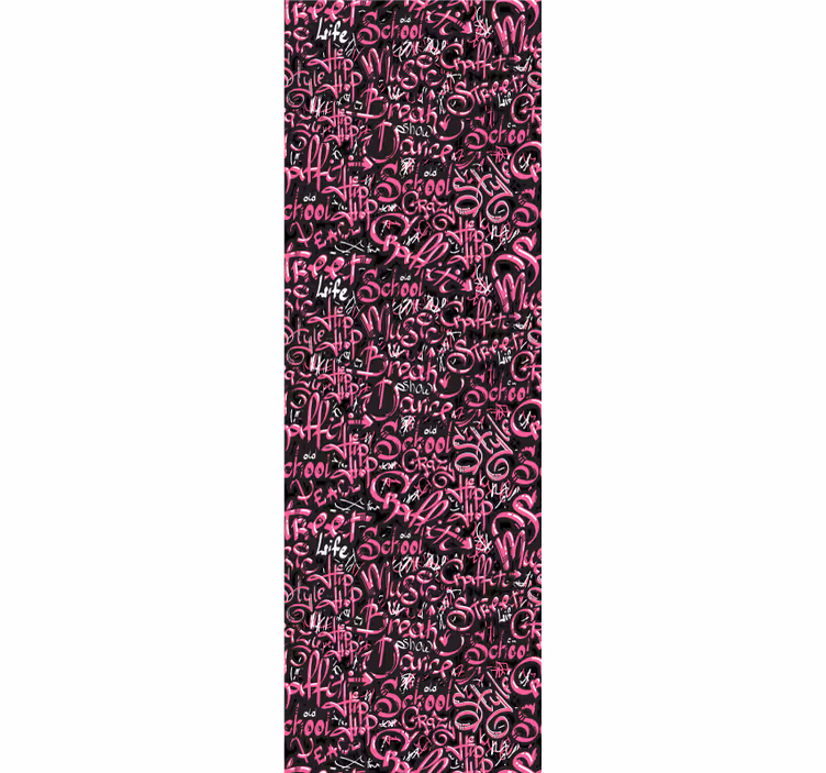 Estore de rolo juvenil grafite rosa e preto - TenStickers
