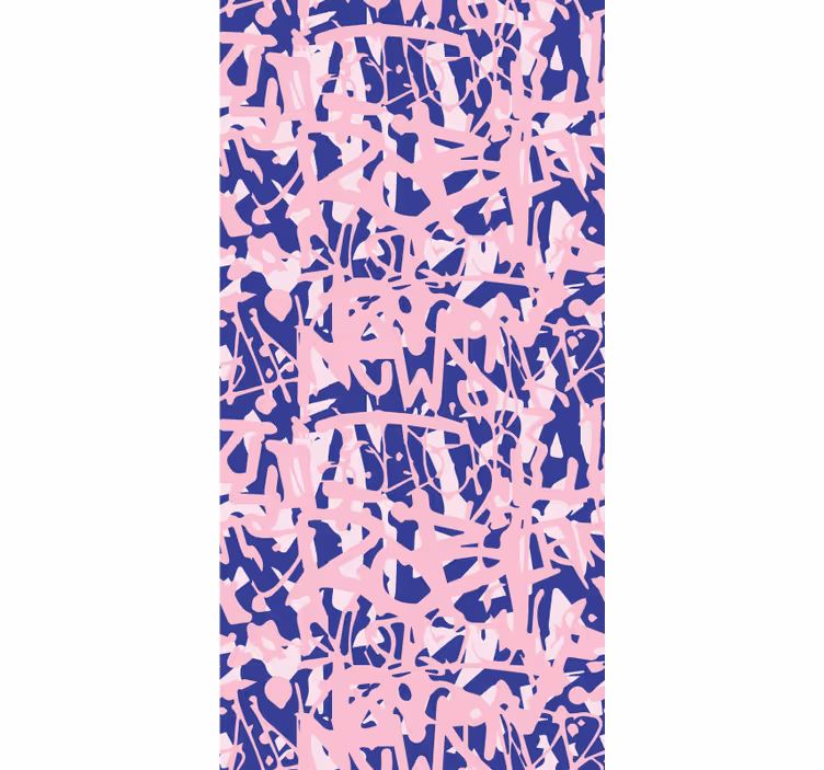 Estore de rolo juvenil padrão de grafite rosa e roxo - TenStickers