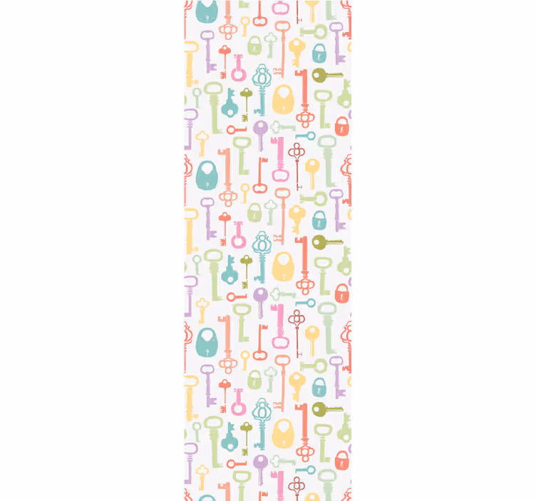Estore de rolo juvenil chaves coloridas - TenStickers