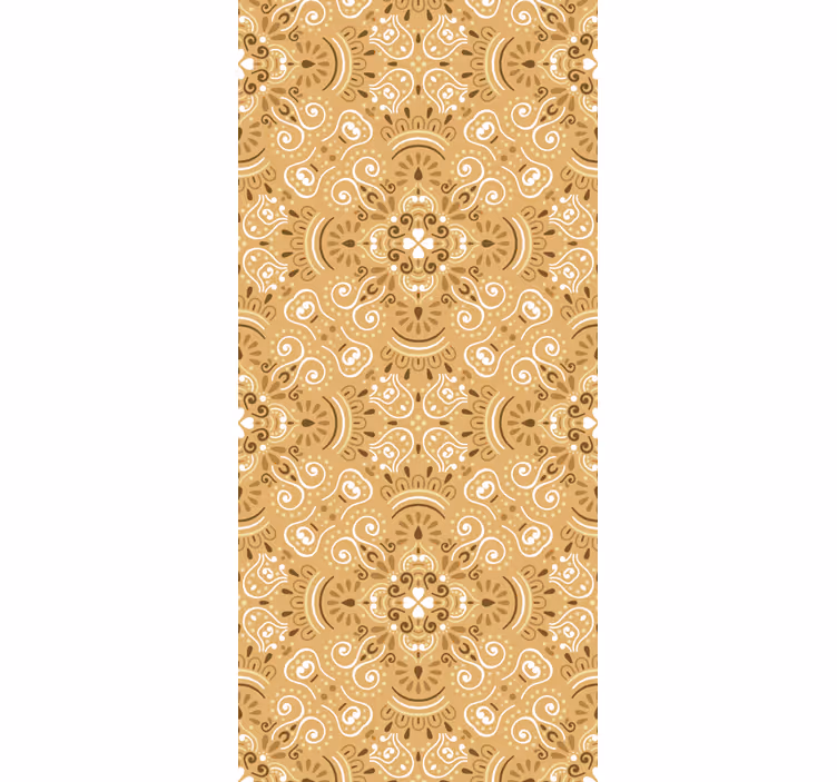 Estore de rolo juvenil padrão ornamental bege vintage - TenStickers