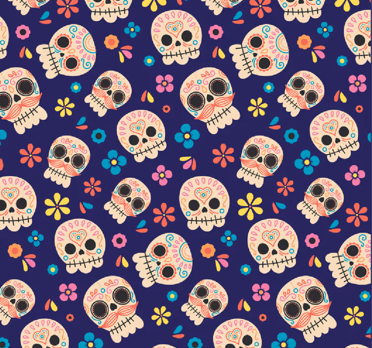 Estore de rolo juvenil caveiras mexicanas - TenStickers