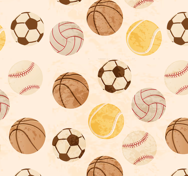Estore de rolo juvenil padrão de bolas vintage - TenStickers
