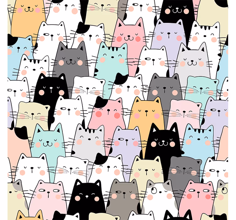 Estore de rolo juvenil gatos - TenStickers