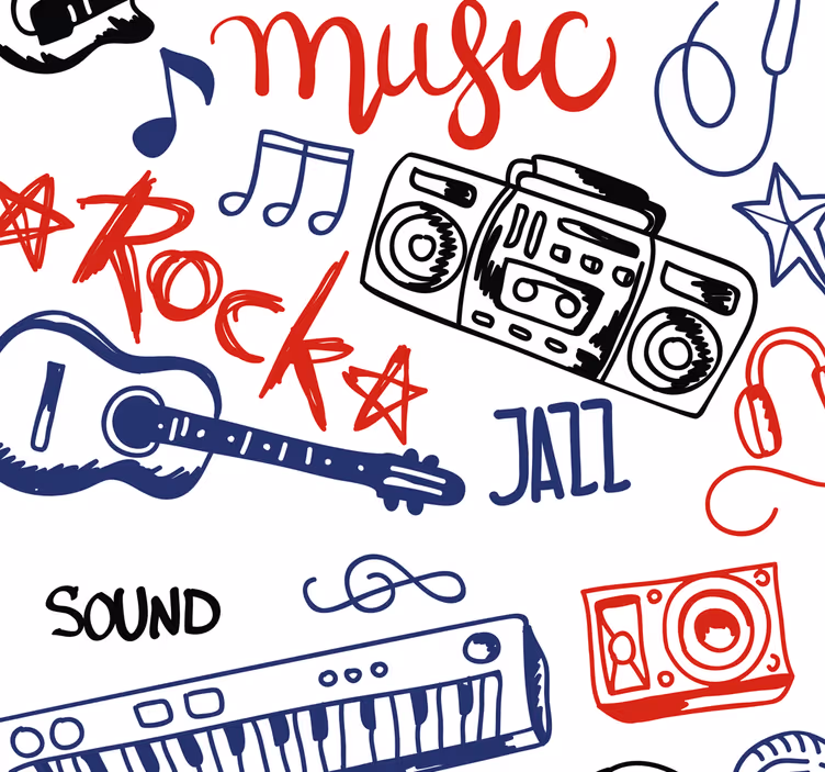 Estore de rolo juvenil instrumentos musicais - TenStickers