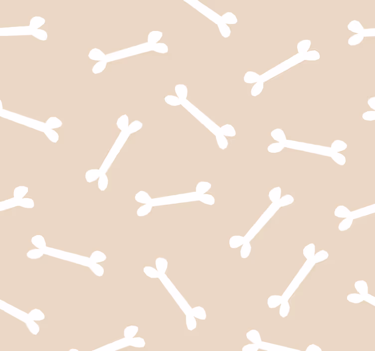 Estore de rolo juvenil ossinhos de cachorro em fundo bege - TenStickers