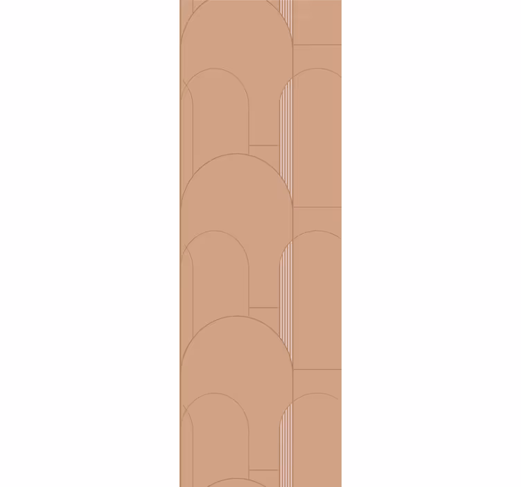 Estore de rolo modernos com padrões de arcos bege - TenStickers