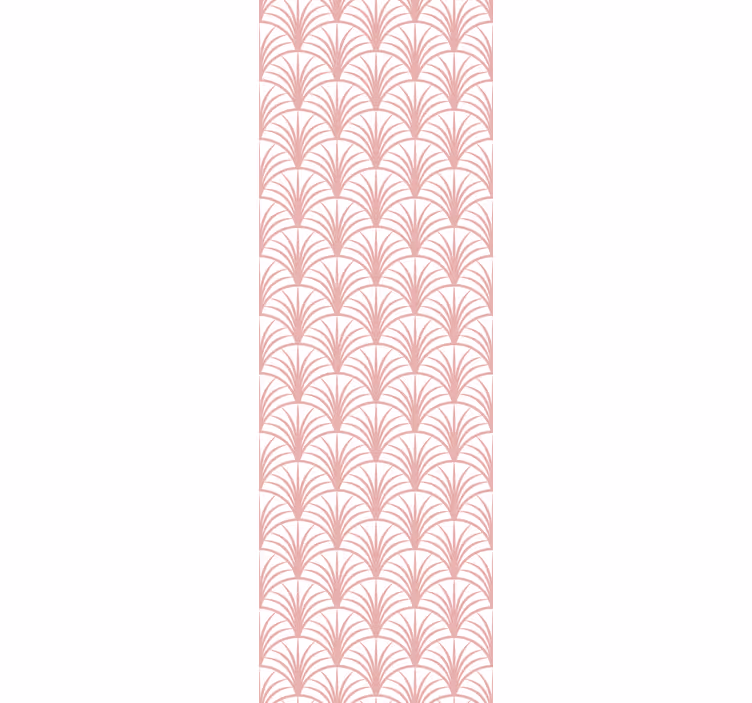 Estore de rolo modernos com padrões de leque rosa - TenStickers