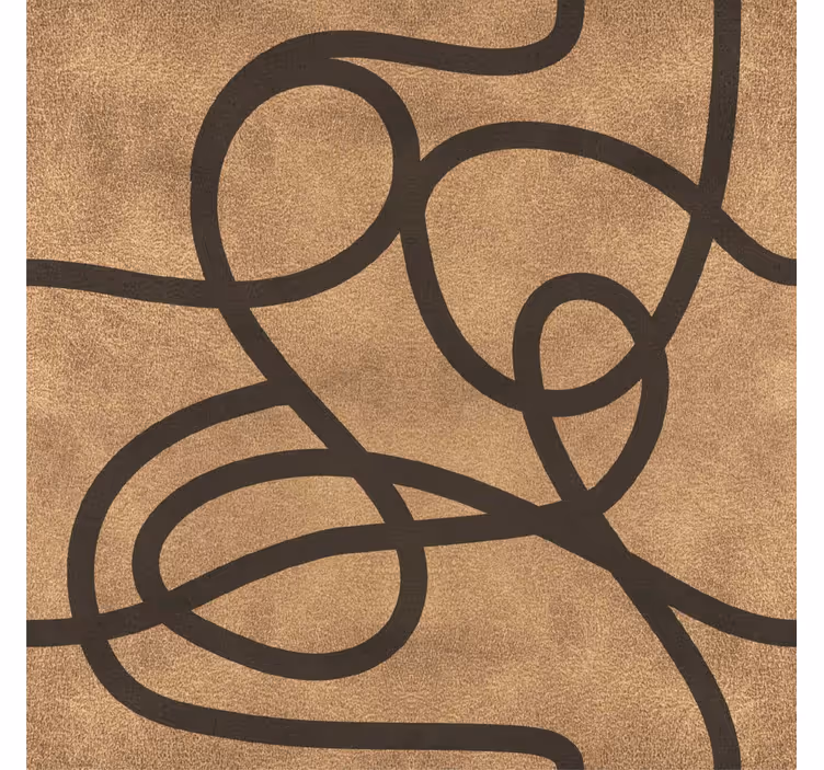 Estore de rolo modernos linhas marrons irregulares - TenStickers