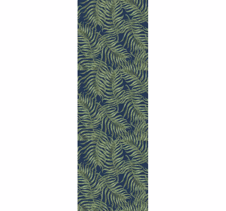 Estore de rolo modernos folhas tropicais em fundo escuro - TenStickers