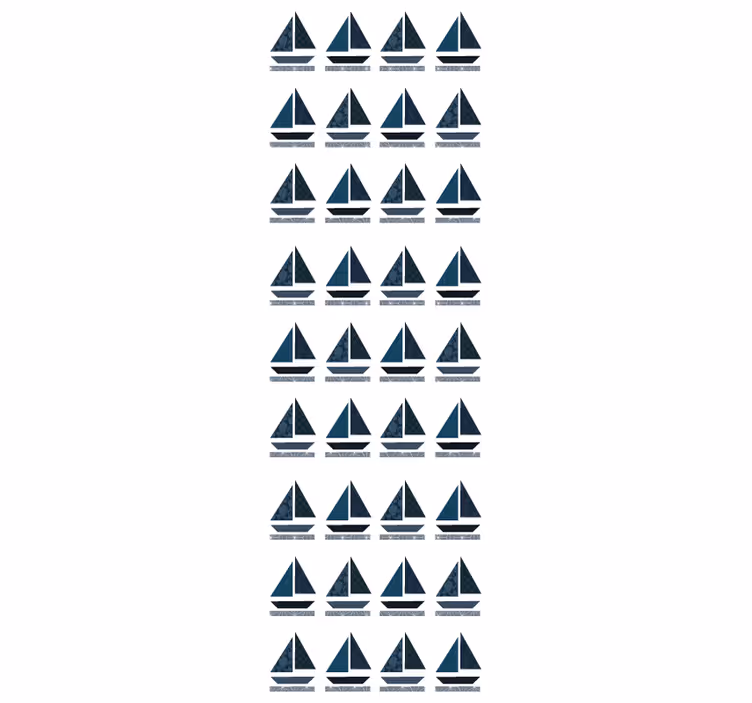 Estore de rolo modernos com padrão de barco à vela - TenStickers