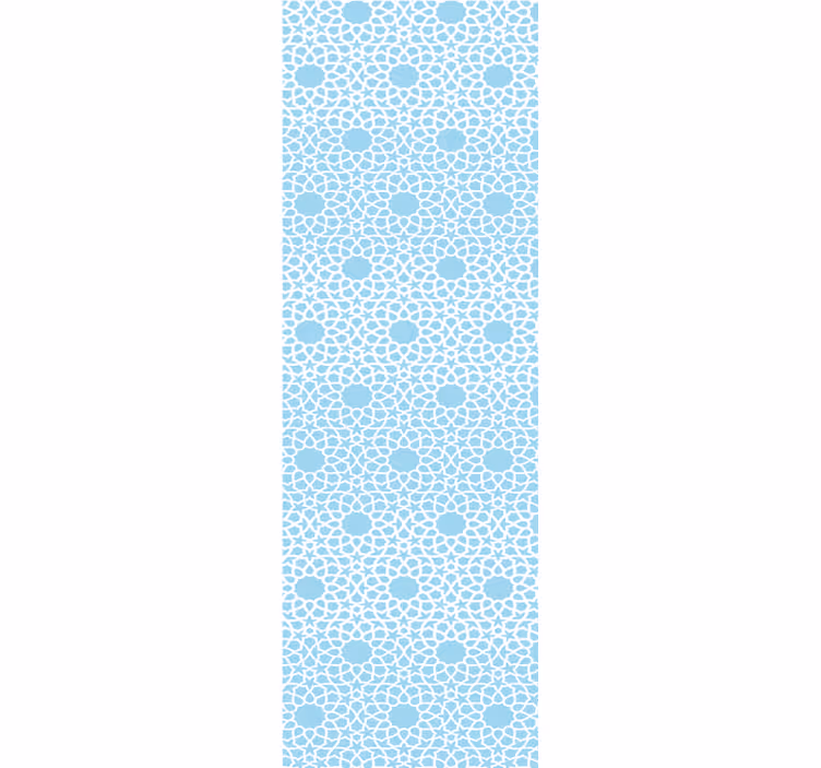 Estore de rolo modernos padrão geométrico azul e branco - TenStickers
