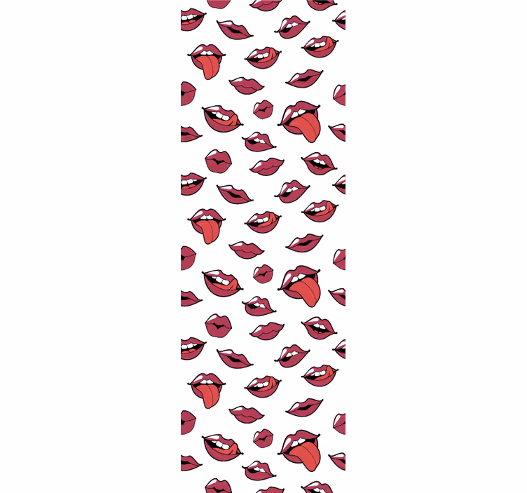 Estore de rolo modernos lábios e língua abstratos - TenStickers