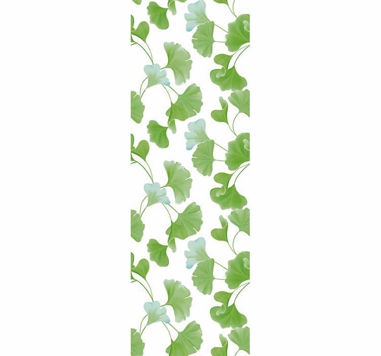 Estore de rolo modernos folhas verdes de ginkgo - TenStickers