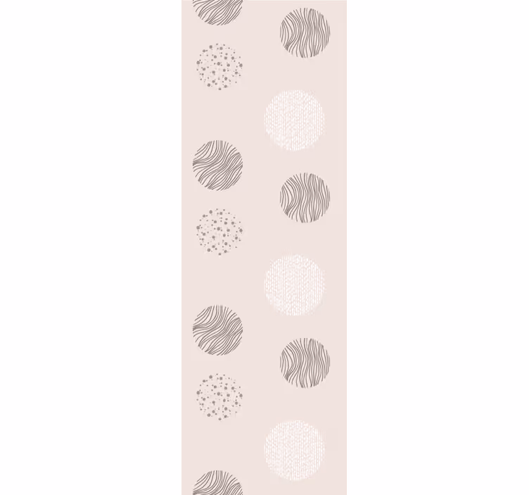 Estore de rolo modernos círculos cinzas com linhas e textura - TenStickers