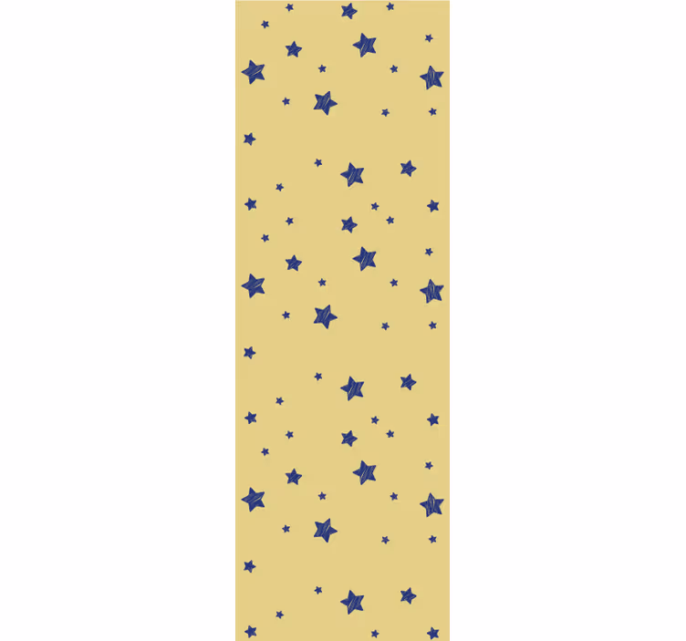 Estore de rolo modernos estrelas azuis com fundo amarelo - TenStickers