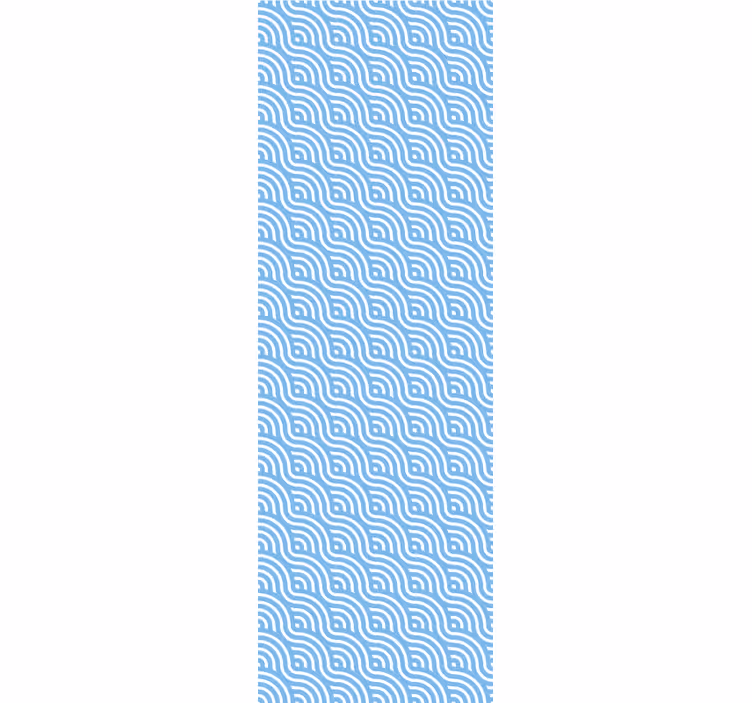 Estore de rolo modernos ondas azuis pequenas - TenStickers