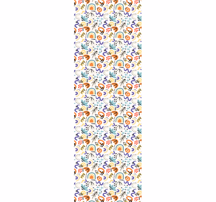 Estore de rolo modernos padrão abstrato orgânico plano - TenStickers
