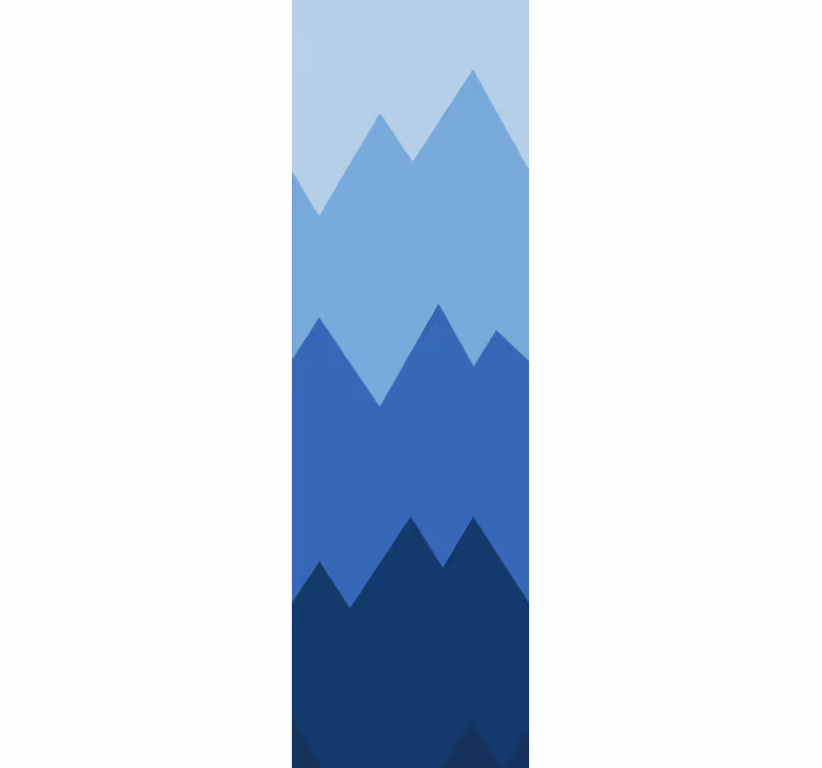 Estore de rolo modernos colcha branca e azul - TenStickers