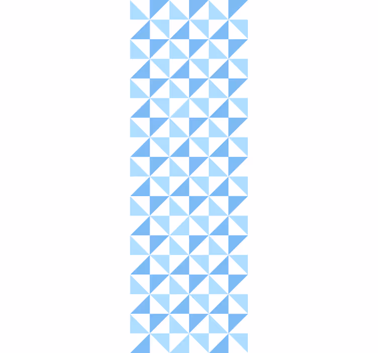 Estore de rolo modernos padrão de triângulos azul claro - TenStickers