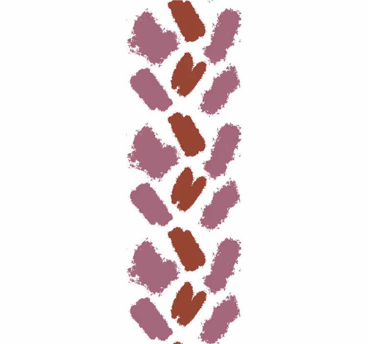 Estore de rolo modernos respingos rosa e vermelho - TenStickers