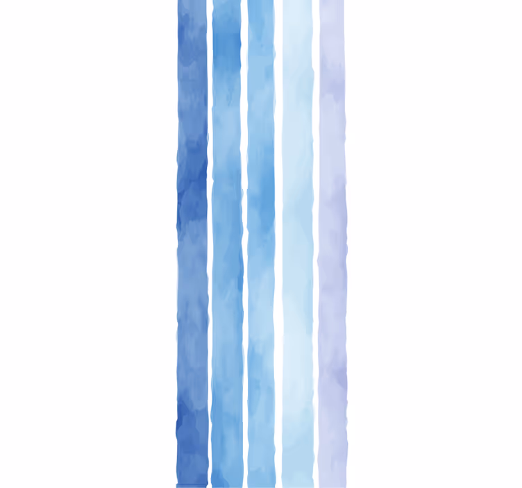 Estore de rolo modernos padrão de linhas aquareladas azuis - TenStickers